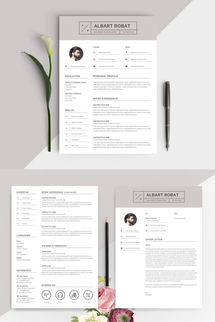 Kit Graphique #80994 Resume Cv Divers Modles Web - Logo template Preview