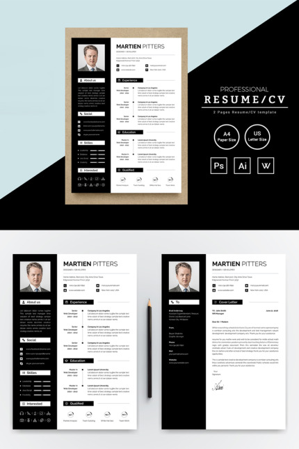 Kit Graphique #81152 Resume Cv Divers Modles Web - Logo template Preview