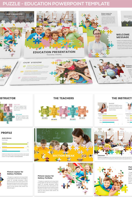 Kit Graphique #81766 Puzzle Education Divers Modles Web - Logo template Preview