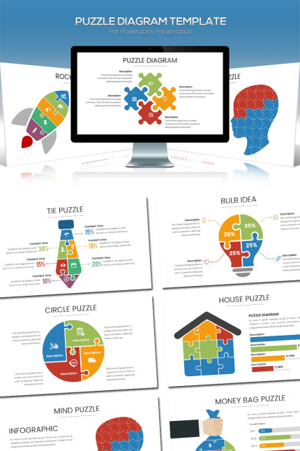 Kit Graphique #81839 Puzzle Diagram Divers Modles Web - Logo template Preview