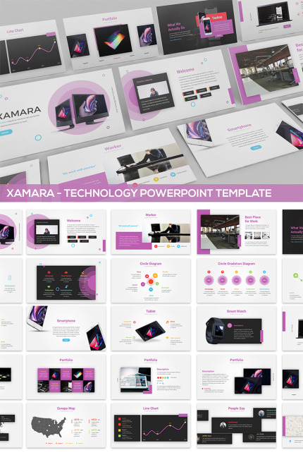 Kit Graphique #81848 Technology Purple Divers Modles Web - Logo template Preview