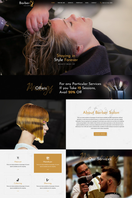 Kit Graphique #82013 Salon Barber Divers Modles Web - Logo template Preview