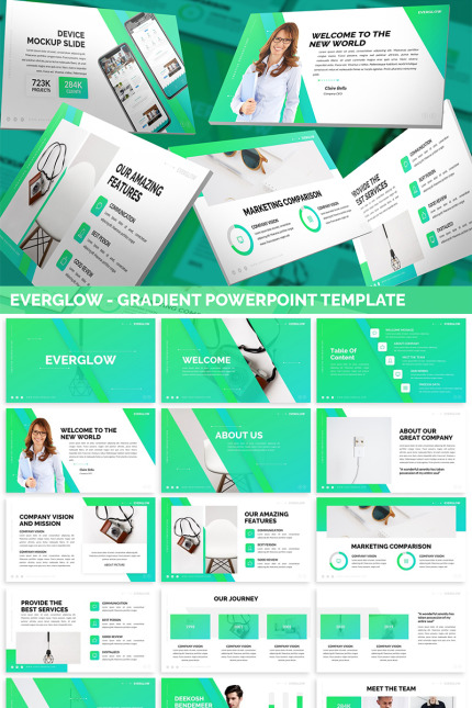 Kit Graphique #82139 Gradient Green Divers Modles Web - Logo template Preview