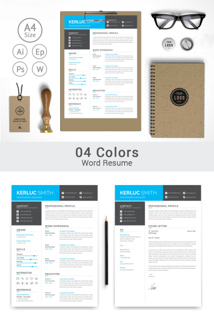 Kit Graphique #82407 Resume Cv Divers Modles Web - Logo template Preview