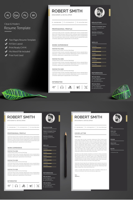 Kit Graphique #82465 Resume Cv Divers Modles Web - Logo template Preview