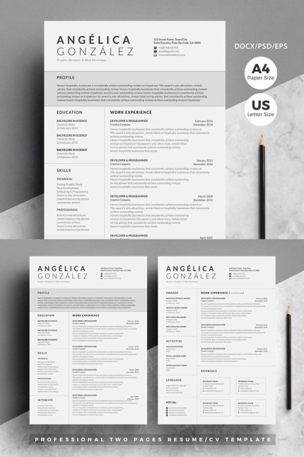 Kit Graphique #82545 Resume Cv Divers Modles Web - Logo template Preview