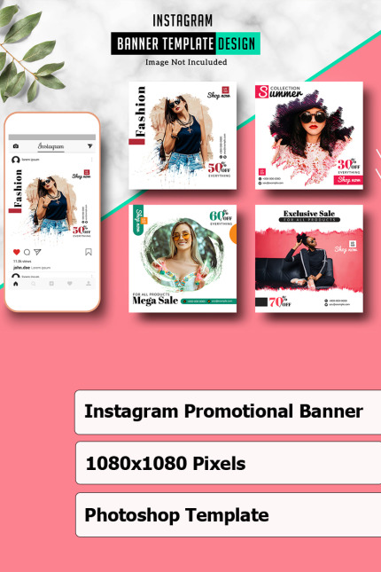 Kit Graphique #82660 Bannere Instagram Divers Modles Web - Logo template Preview