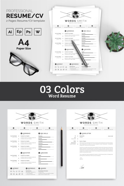 Kit Graphique #84047 Resume Cv Divers Modles Web - Logo template Preview