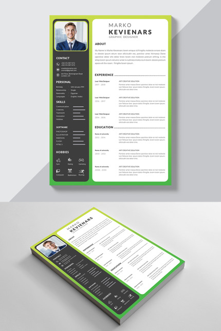 Kit Graphique #84148 Resume Business Divers Modles Web - Logo template Preview