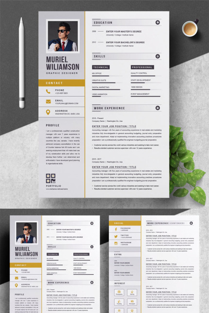 Kit Graphique #84155 Professional Resume Divers Modles Web - Logo template Preview