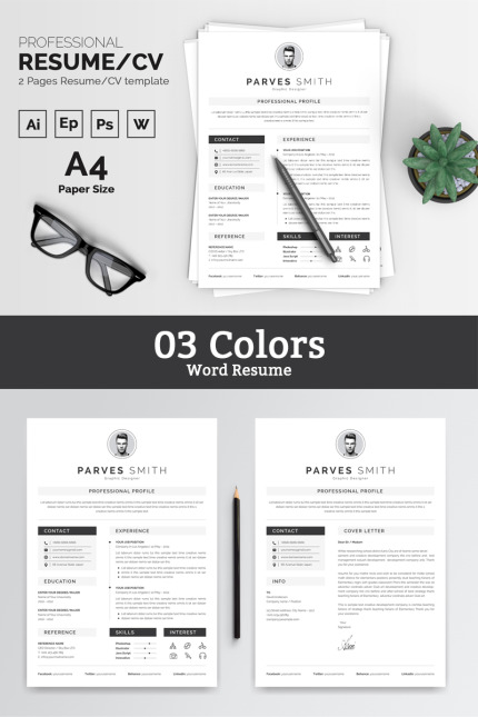 Kit Graphique #84724 Resume Cv Divers Modles Web - Logo template Preview