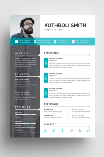 Kit Graphique #85232 Resume Cv Divers Modles Web - Logo template Preview