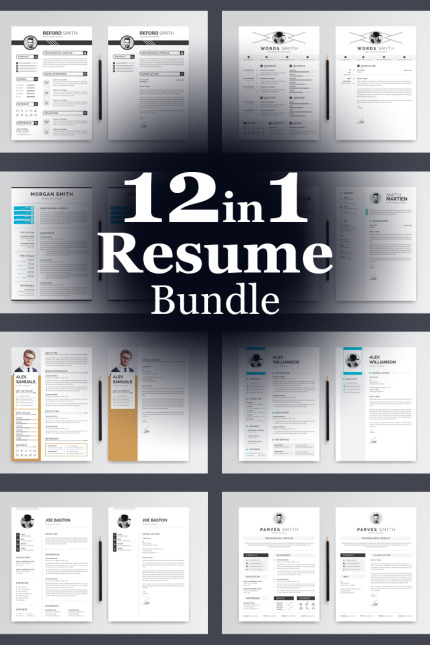 Kit Graphique #85289 Resume Bundle Divers Modles Web - Logo template Preview