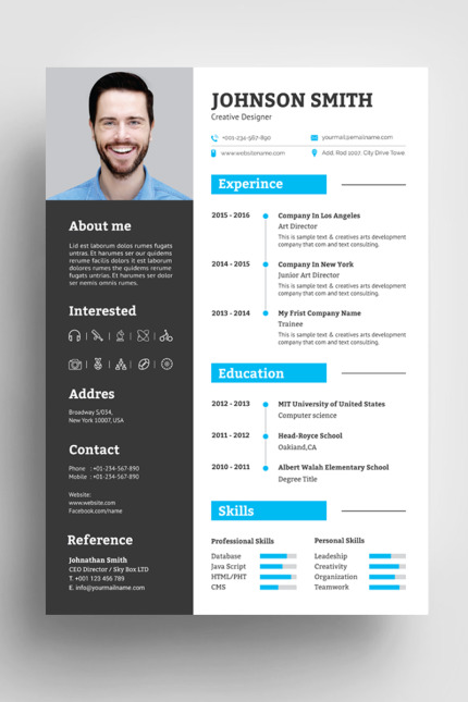 Kit Graphique #85290 Resume Cv Divers Modles Web - Logo template Preview