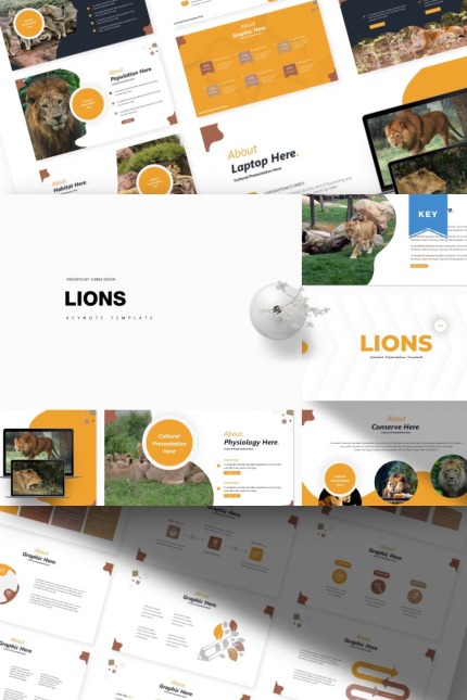 Kit Graphique #85534 Lion Nature Divers Modles Web - Logo template Preview