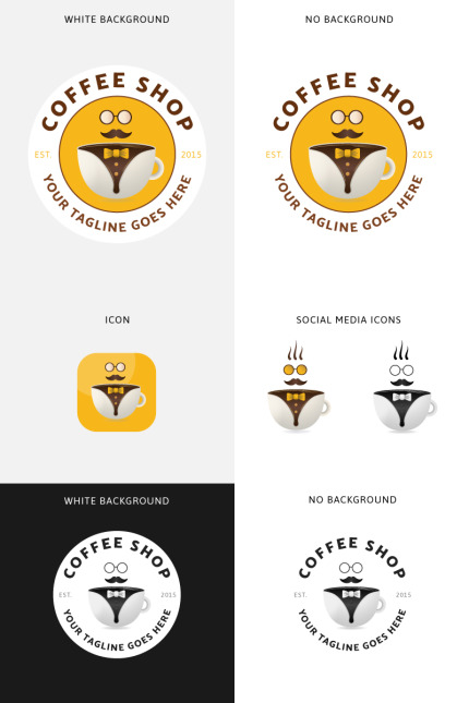 Kit Graphique #86603 Cafe Coffee Divers Modles Web - Logo template Preview