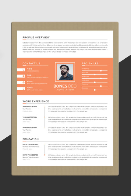 Kit Graphique #86604 Resume Cv Divers Modles Web - Logo template Preview