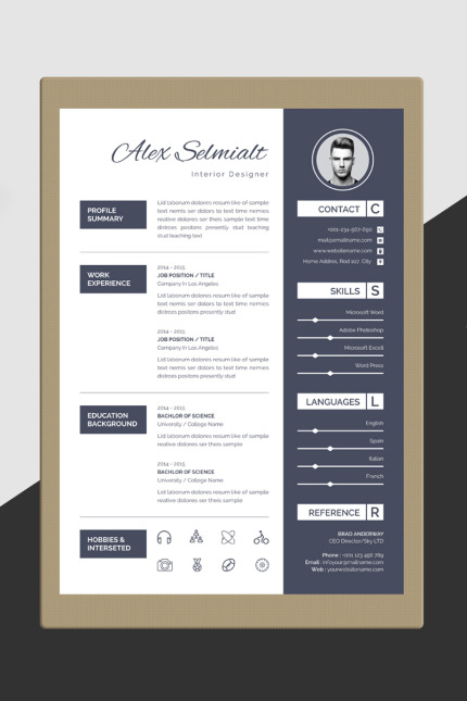 Kit Graphique #86792 Resume Cv Divers Modles Web - Logo template Preview