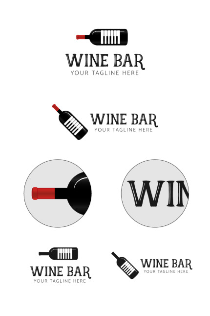 Kit Graphique #86872 Wine Bar Divers Modles Web - Logo template Preview