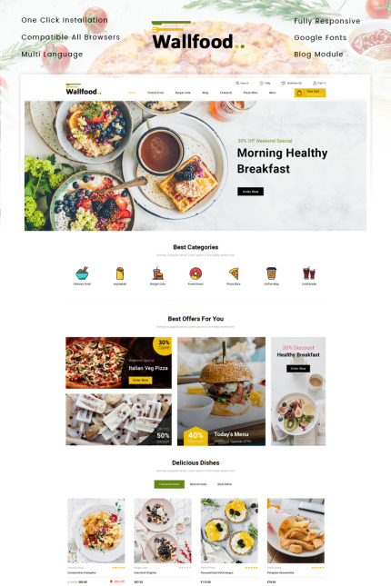 Kit Graphique #86999 Restaurant Food Divers Modles Web - Logo template Preview