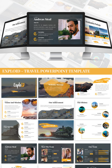 Kit Graphique #87394 Tourism Aventure Divers Modles Web - Logo template Preview