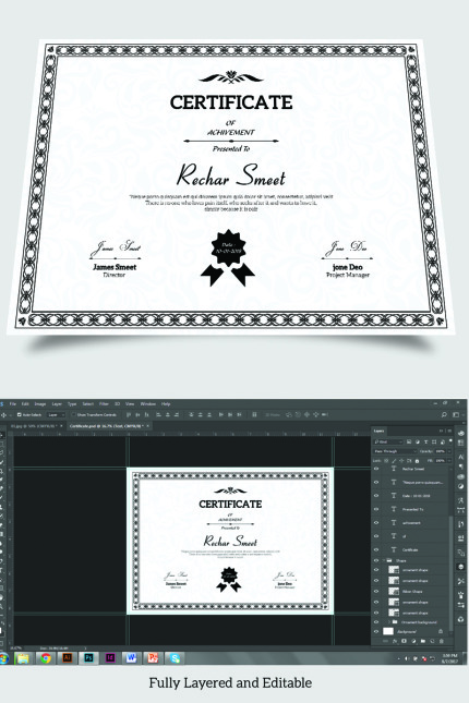 Kit Graphique #88348 Certificate Ralisation Divers Modles Web - Logo template Preview