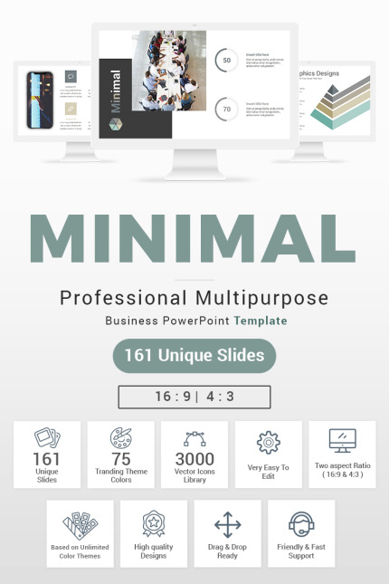 Kit Graphique #88557 Minimal Powerpoint Divers Modles Web - Logo template Preview