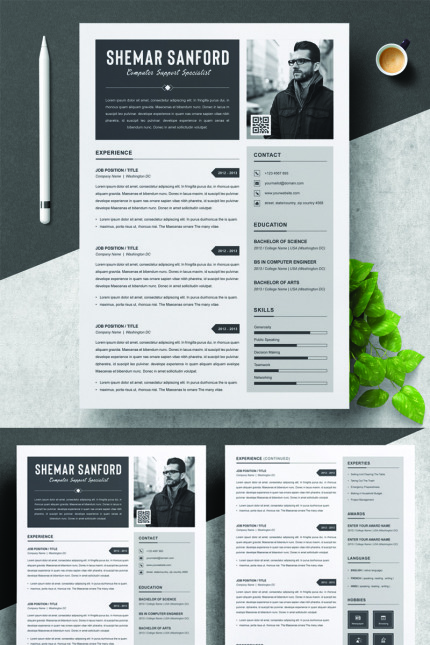 Kit Graphique #88977 Resume Template Divers Modles Web - Logo template Preview