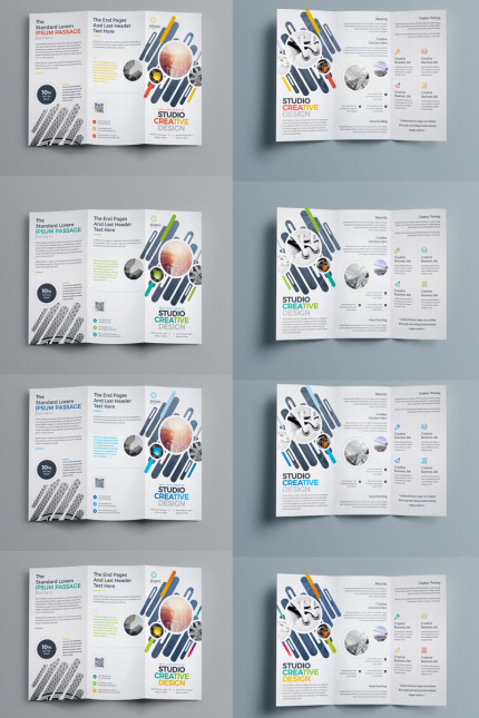 Kit Graphique #89207 Tri-fold Abstract Divers Modles Web - Logo template Preview