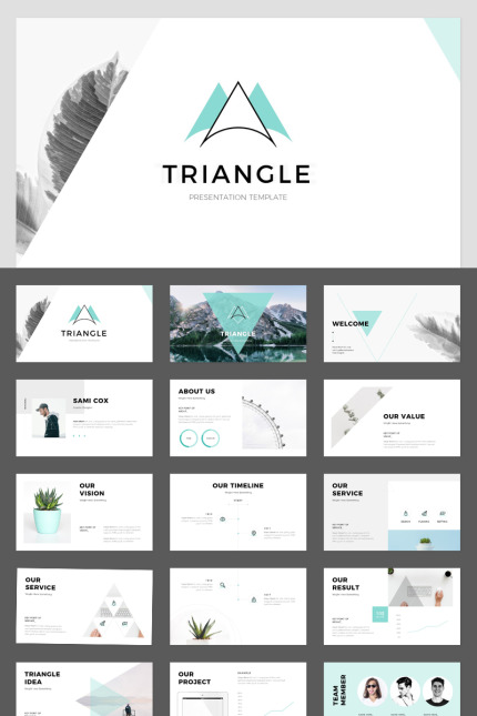 Kit Graphique #89361 Triangle Power-point Divers Modles Web - Logo template Preview