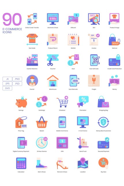 Kit Graphique #89617 Ecommerce Icon Divers Modles Web - Logo template Preview