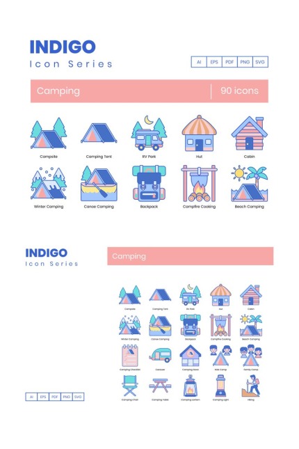 Kit Graphique #89620 Campsite Camping Divers Modles Web - Logo template Preview