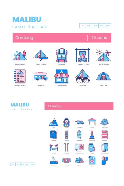 Kit Graphique #90018 Camping Tente Divers Modles Web - Logo template Preview
