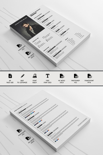 Kit Graphique #90181 Resume Cv Divers Modles Web - Logo template Preview