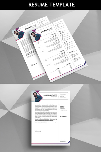 Kit Graphique #90610 Resume Clean Divers Modles Web - Logo template Preview