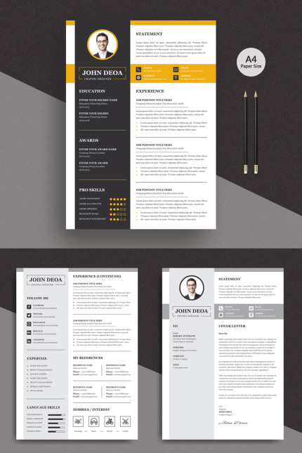 Kit Graphique #90720 Resume Cv Divers Modles Web - Logo template Preview