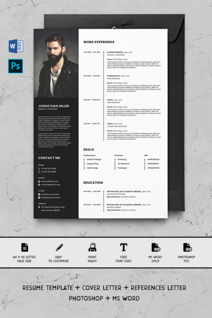 Kit Graphique #90721 Resume Template Divers Modles Web - Logo template Preview