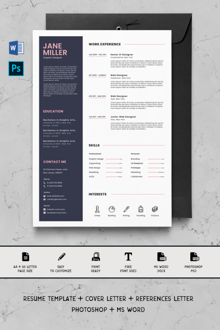 Kit Graphique #90724 Resume Template Divers Modles Web - Logo template Preview