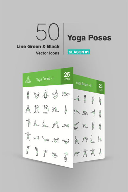 Kit Graphique #90933 Yoga Icon Divers Modles Web - Logo template Preview