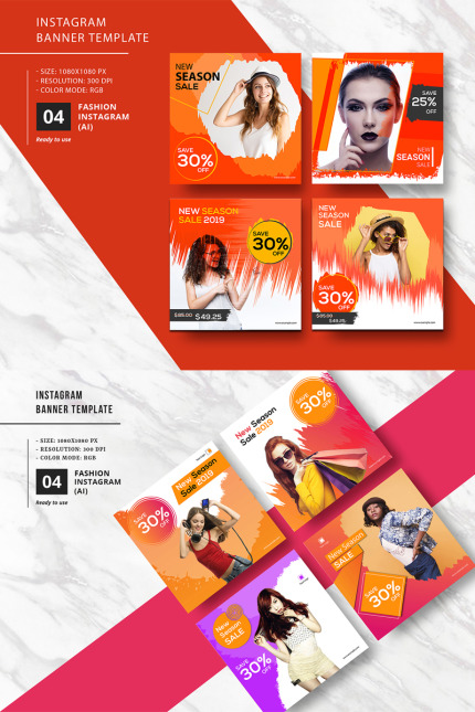 Kit Graphique #91284 Instagram Bannire Divers Modles Web - Logo template Preview