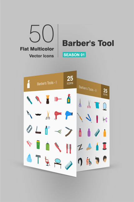 Kit Graphique #91620 Barber Icon Divers Modles Web - Logo template Preview