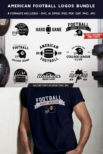 Kit Graphique #91953 Football Logo Divers Modles Web - Logo template Preview