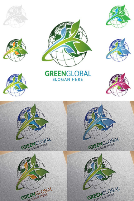 Kit Graphique #92945 Globe Monde Divers Modles Web - Logo template Preview