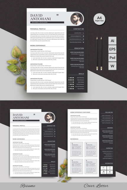 Kit Graphique #93543 Resume Cv Divers Modles Web - Logo template Preview