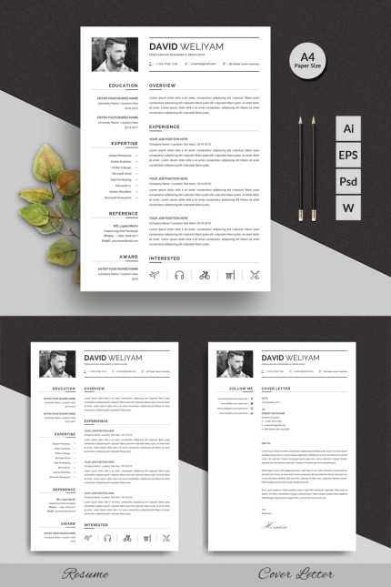 Kit Graphique #93544 Resume Cv Divers Modles Web - Logo template Preview