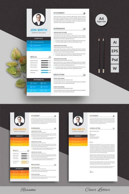 Kit Graphique #93545 Resume Cv Divers Modles Web - Logo template Preview