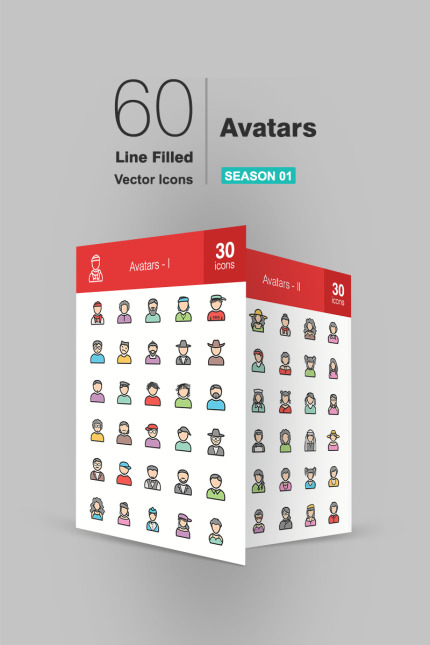 Kit Graphique #93844 Avatars Icon Divers Modles Web - Logo template Preview