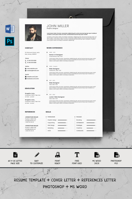 Kit Graphique #94554 Resume Cv Divers Modles Web - Logo template Preview