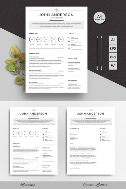 Kit Graphique #94756 Resume Cv Divers Modles Web - Logo template Preview