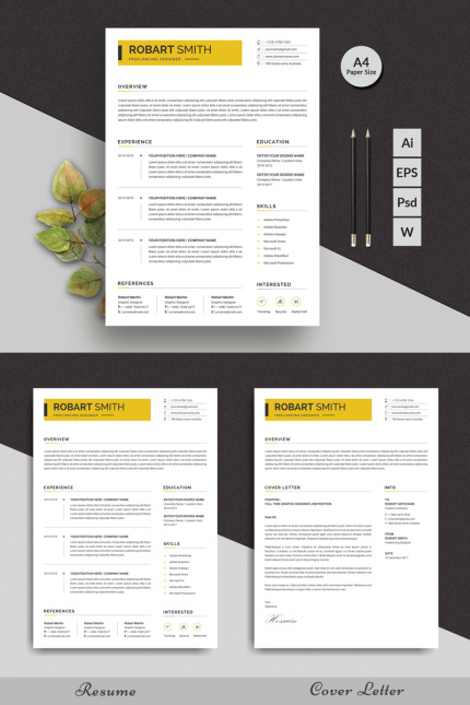 Kit Graphique #96779 Resume Cv Divers Modles Web - Logo template Preview